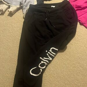 Calvin Klein sweatpants, black, size Small
